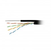 Кабель UTP ТР витая пара КТЦпр-Cat 5e 4*2*0,52 внешний,с тросом медь, PE 500м цвет черный