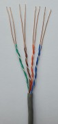Кабель UTP витая пара КСВПВ-Cat 5e 4*2*0,52 внутренний, медь, PVC 305м цвет серый 